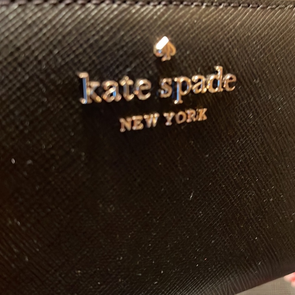 Kate Spade Staci Large Slim Bifold Wallet Black NWT - Picture 2 of 16